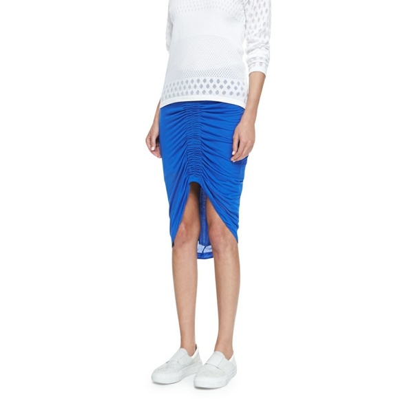 Nwt Helmut Lang Blue Film Weight Skirt Large L - Picture 1 of 1